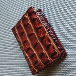 Brahmin Croc Embossed Leather Card Case